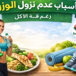 أسباب عدم نزول الوزن رغم قلة الأكل losegut