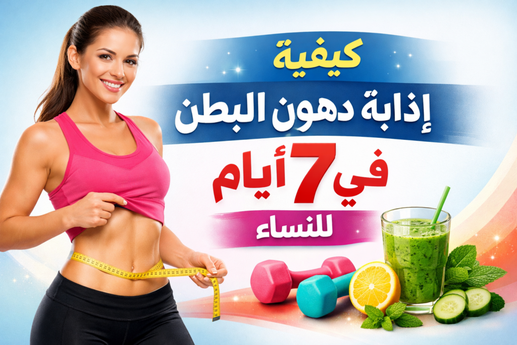 كيفية إذابة دهون البطن في 7 أيام للنساء